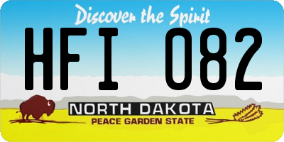 ND license plate HFI082