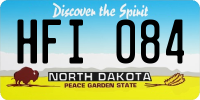 ND license plate HFI084