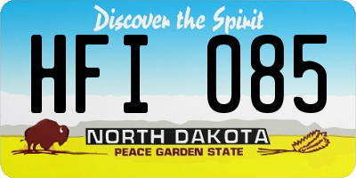 ND license plate HFI085