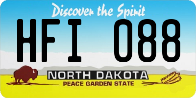 ND license plate HFI088