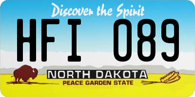 ND license plate HFI089