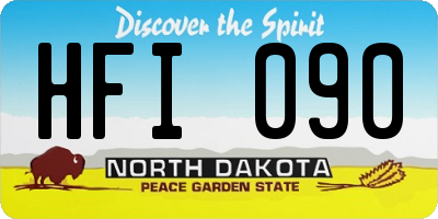 ND license plate HFI090