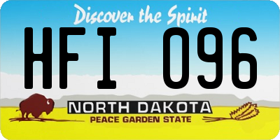 ND license plate HFI096