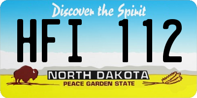 ND license plate HFI112