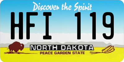 ND license plate HFI119