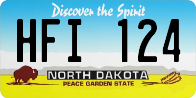 ND license plate HFI124