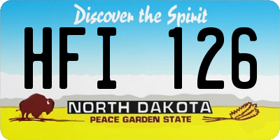 ND license plate HFI126