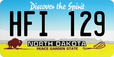 ND license plate HFI129