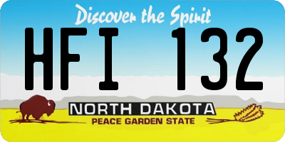 ND license plate HFI132