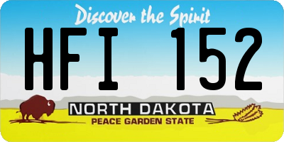 ND license plate HFI152
