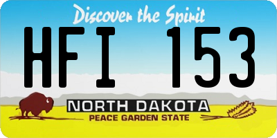 ND license plate HFI153