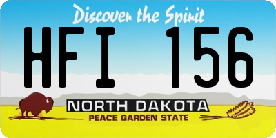 ND license plate HFI156