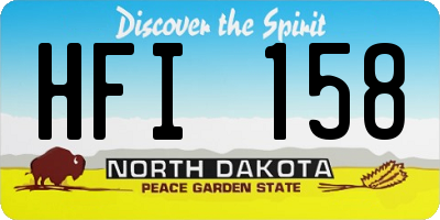 ND license plate HFI158