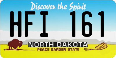 ND license plate HFI161