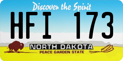 ND license plate HFI173