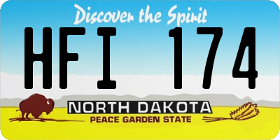 ND license plate HFI174