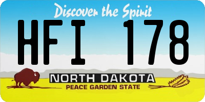 ND license plate HFI178