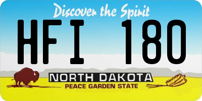 ND license plate HFI180