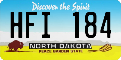 ND license plate HFI184