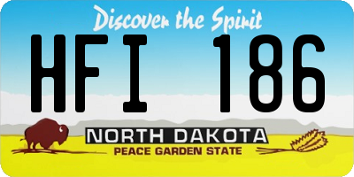 ND license plate HFI186