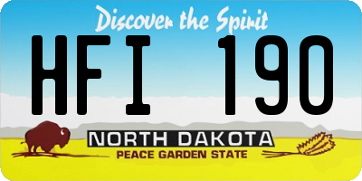 ND license plate HFI190