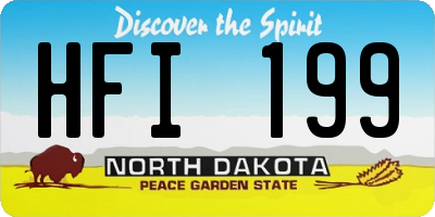 ND license plate HFI199