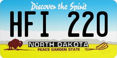 ND license plate HFI220