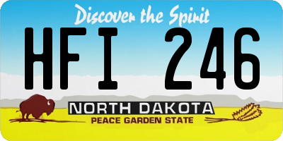 ND license plate HFI246