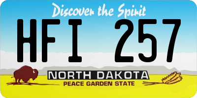 ND license plate HFI257