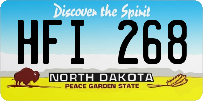 ND license plate HFI268