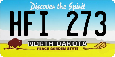 ND license plate HFI273