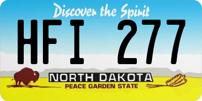 ND license plate HFI277