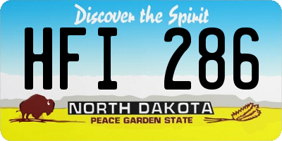 ND license plate HFI286