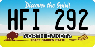 ND license plate HFI292