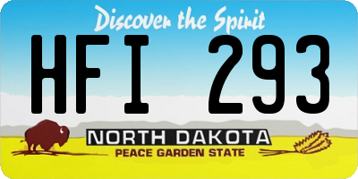 ND license plate HFI293