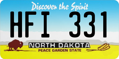 ND license plate HFI331