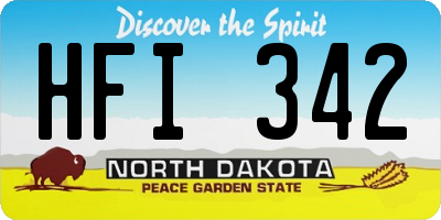 ND license plate HFI342