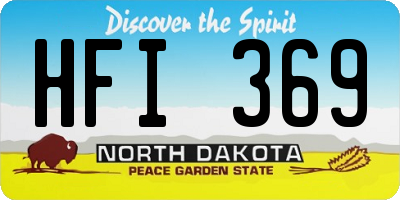 ND license plate HFI369