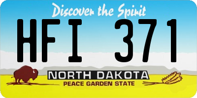 ND license plate HFI371