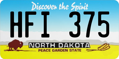 ND license plate HFI375