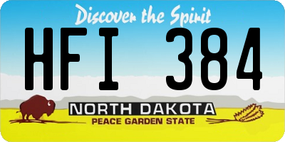 ND license plate HFI384