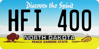 ND license plate HFI400