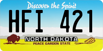 ND license plate HFI421