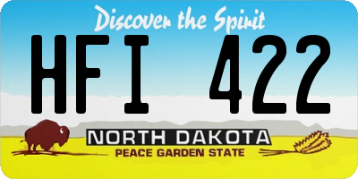 ND license plate HFI422
