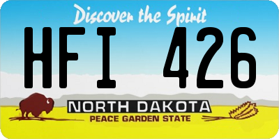 ND license plate HFI426