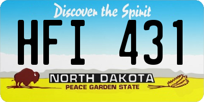 ND license plate HFI431