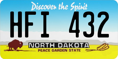 ND license plate HFI432