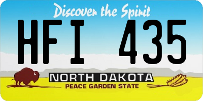 ND license plate HFI435