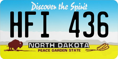ND license plate HFI436