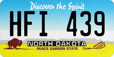 ND license plate HFI439